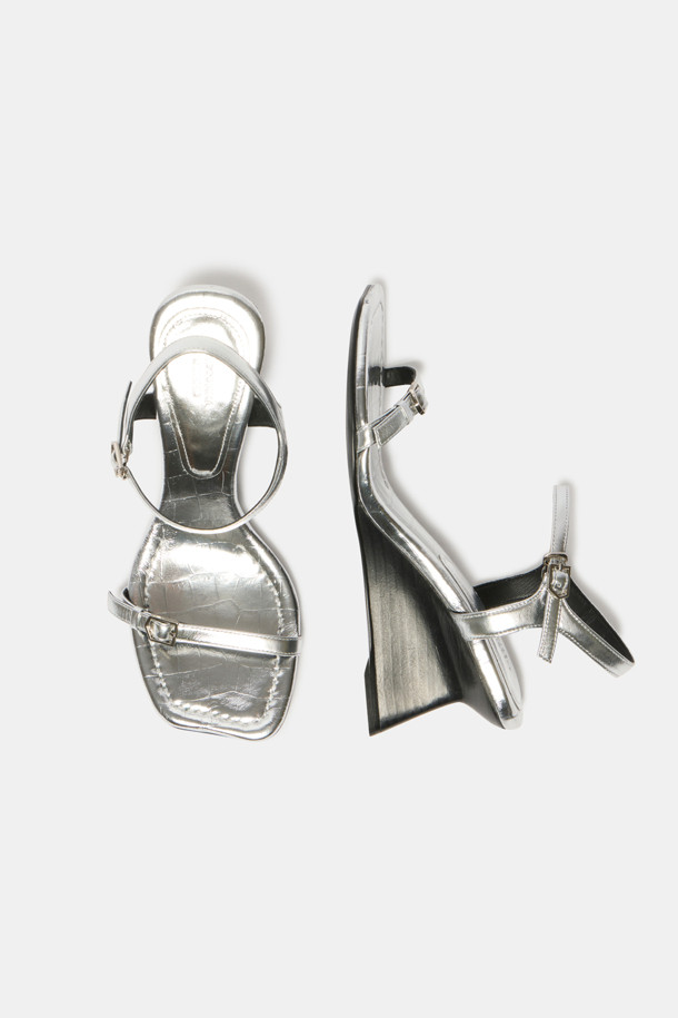 SUECOMMA BONNIE - 샌들 - Slim strap sandal(silver)