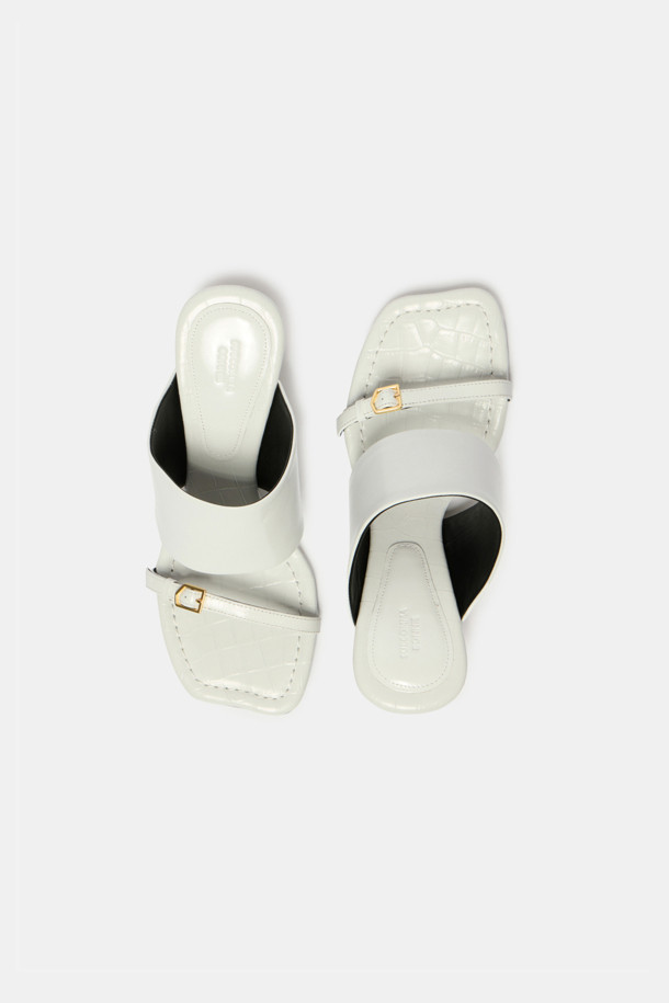 SUECOMMA BONNIE - 샌들 - wedge heel mule(white)