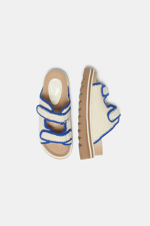 SUECOMMA BONNIE - 샌들 - [김나영 착용]Knit slide sandal(ivory)