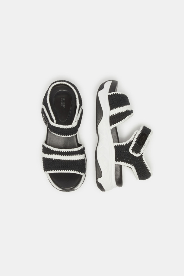 SUECOMMA BONNIE - 샌들 - Weave knit sandal (black)
