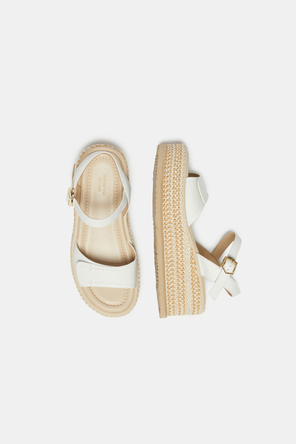 SUECOMMA BONNIE - 샌들 - Weave sandal(ivory)