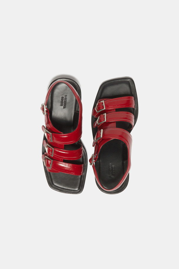 SUECOMMA BONNIE - 샌들 - Strap sandal(red)