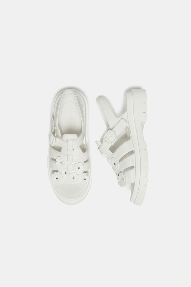 SUECOMMA BONNIE - 샌들 - Flower jelly sandal(white)