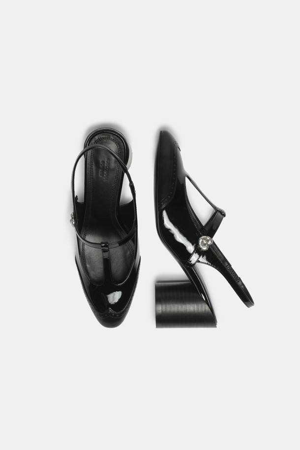 SUECOMMA BONNIE - 샌들 - Cle sling back shoes(black)