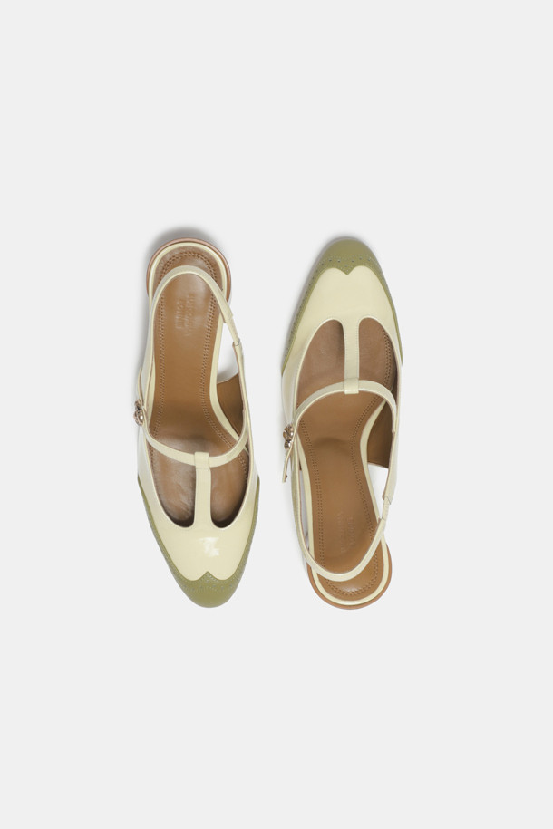 SUECOMMA BONNIE - 샌들 - Cle sling back shoes(khaki)