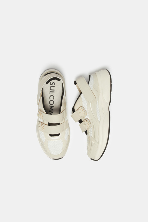 SUECOMMA BONNIE - 스니커즈 - [김나영 착용]Flower strap sandal sneakers(beige)