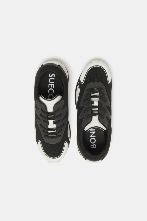 SUECOMMA BONNIE - 스니커즈 - Knit patch sneakers(black)