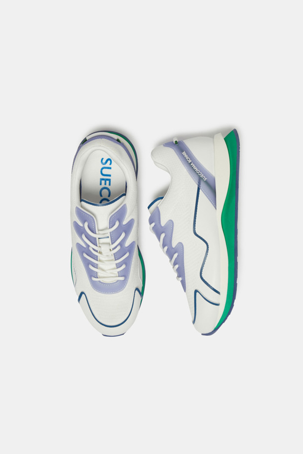 SUECOMMA BONNIE - 스니커즈 - Knit patch sneakers(blue)