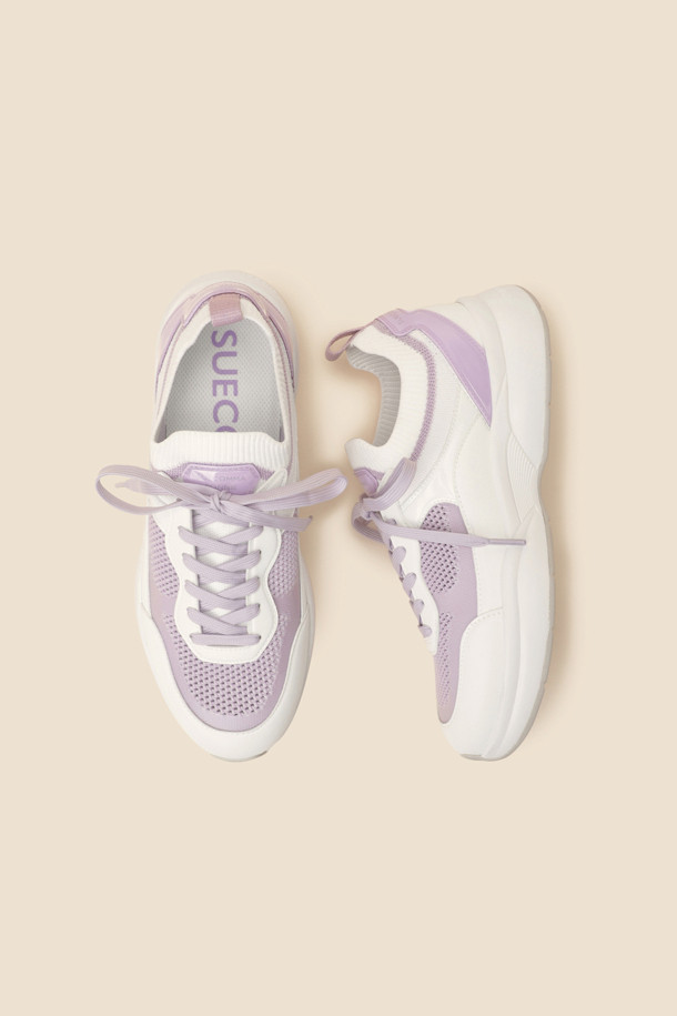 SUECOMMA BONNIE - 스니커즈 - Kint combi sneakers(purple)