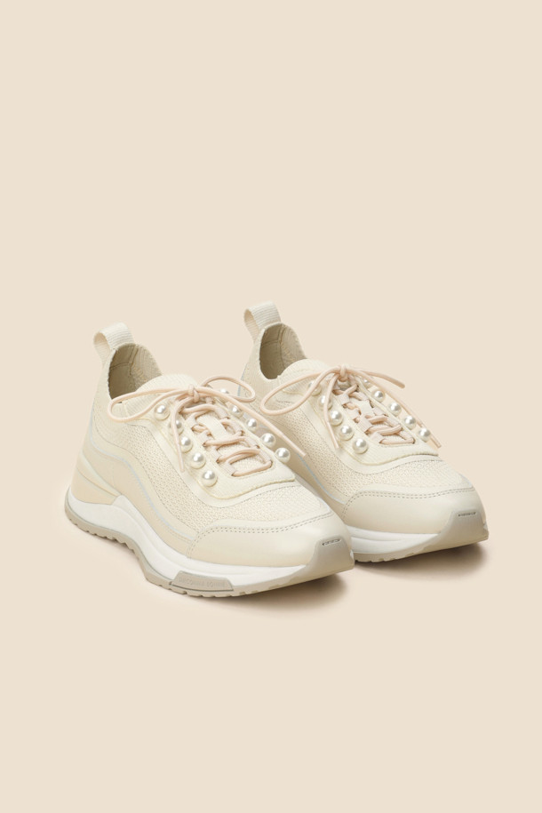 SUECOMMA BONNIE - 스니커즈 - Pearl sneakers(beige)