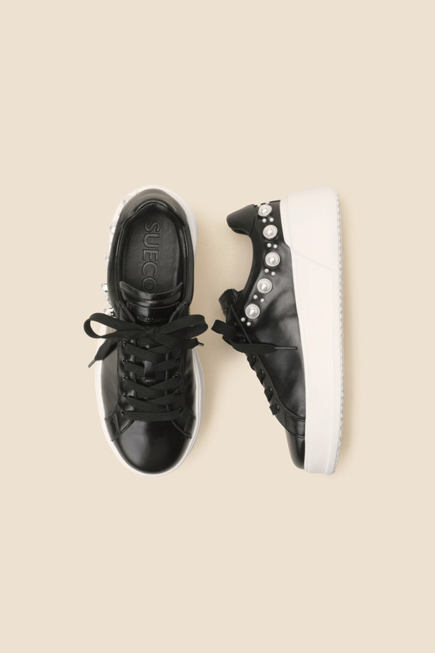 SUECOMMA BONNIE - 스니커즈 - Pearl sneakers(black)