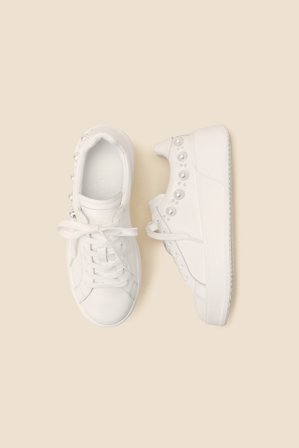 SUECOMMA BONNIE - 스니커즈 - Pearl sneakers(white)