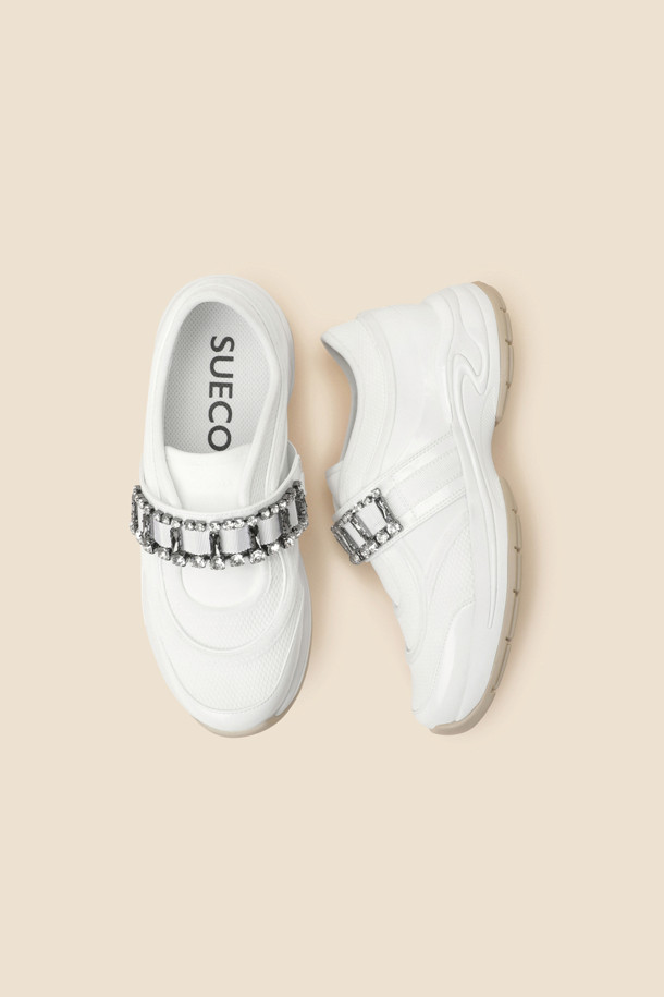 SUECOMMA BONNIE - 스니커즈 - Jewelry strap sneakers(white)