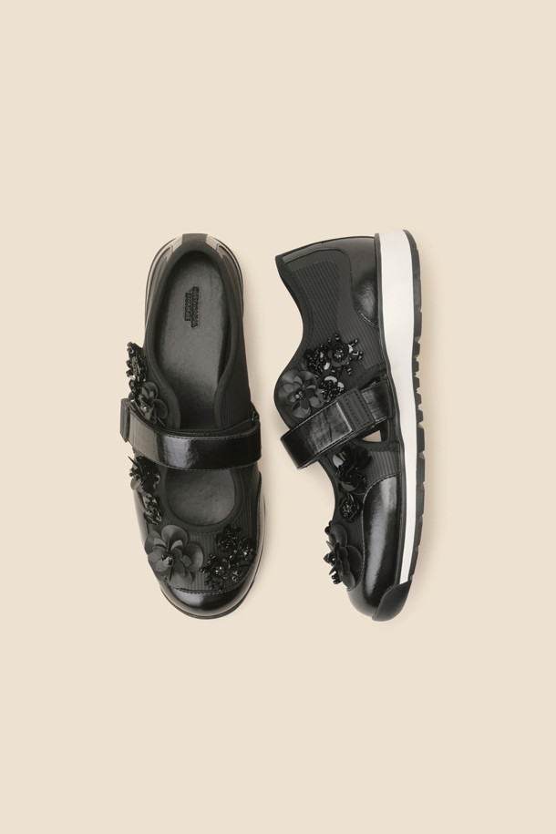 SUECOMMA BONNIE - 스니커즈 - New flowerbomb maryjane sneakers(black)