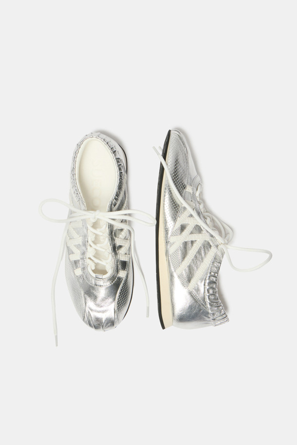 SUECOMMA BONNIE - 스니커즈 - Shirring sneakers(silver)