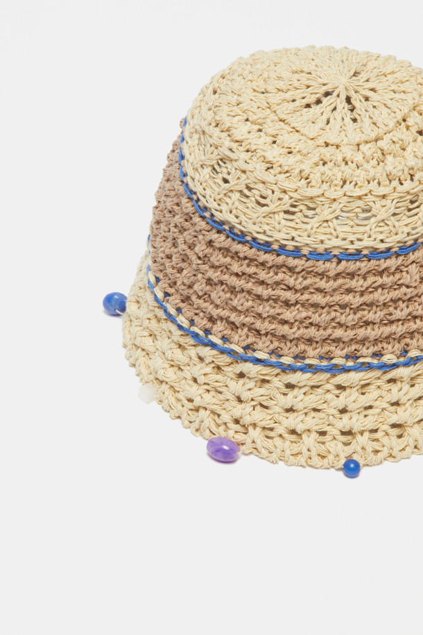 SUECOMMA BONNIE - 모자 - Weave knit hat(beige)
