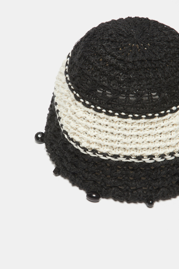 SUECOMMA BONNIE - 모자 - Weave knit hat(black)