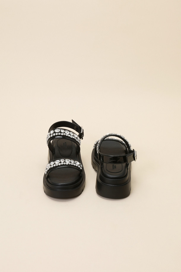 SUECOMMA BONNIE - 샌들 - Jewelry sandal(black)