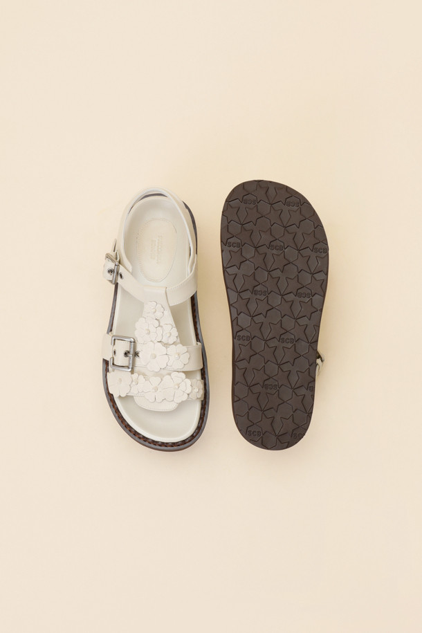 SUECOMMA BONNIE - 샌들 - Fleur24 t-strap sandal(ivory)