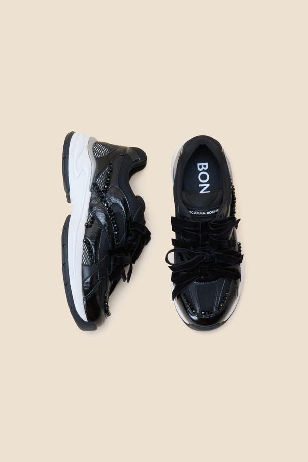 ★SUECOMMA BONNIE★ String sneakers(black)_DG4DS25061BLK SUECOMMA BONNIE] 일루젼 샌들 블랙