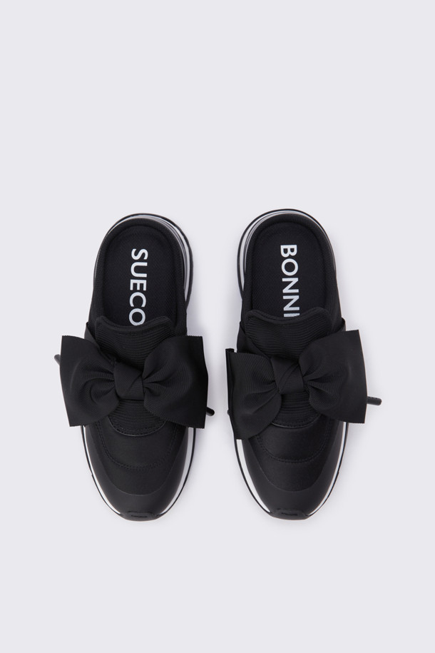 SUECOMMA BONNIE - 스니커즈 - Ribbon mlue sneakers(black)