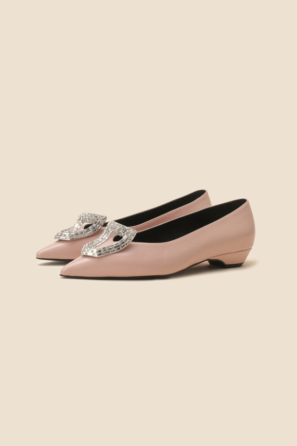 SUECOMMA BONNIE - 플랫 - Polygon flat shoes(beige)