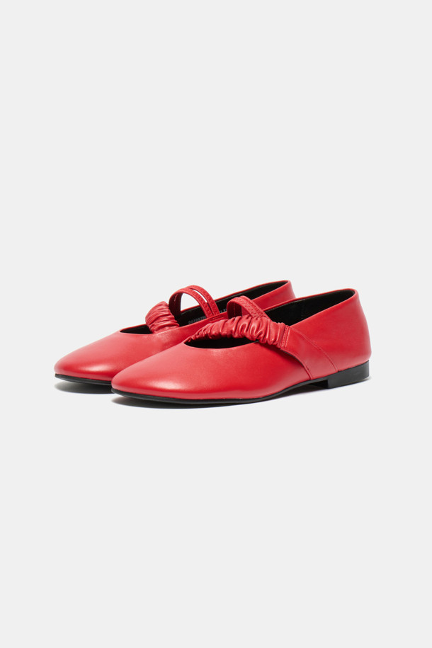 SUECOMMA BONNIE - 플랫 - Pleats mary jane flats(red)