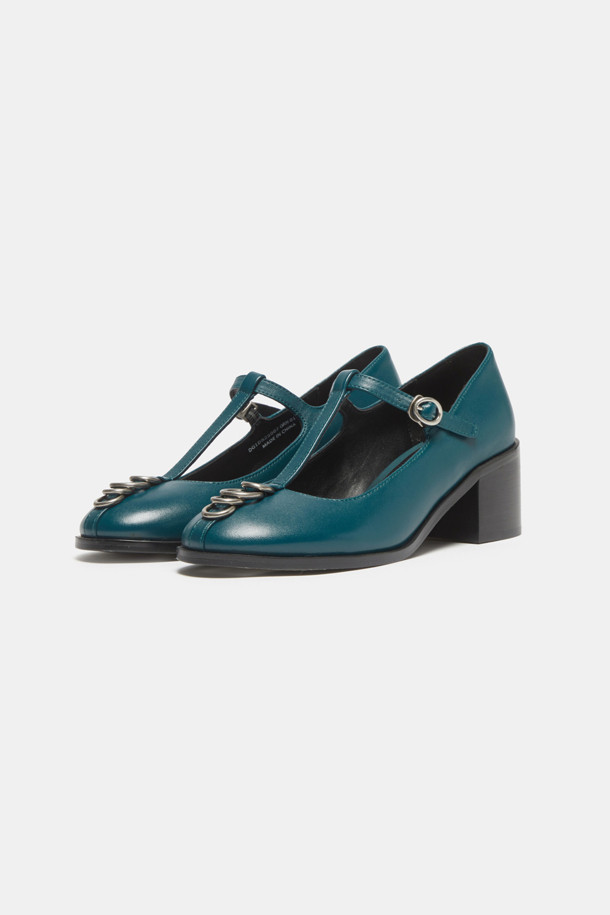 SUECOMMA BONNIE - 플랫 - Ring t-strap flats(green)