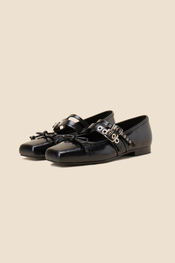 SUECOMMA BONNIE - 플랫 - Ballerina point flats(black)