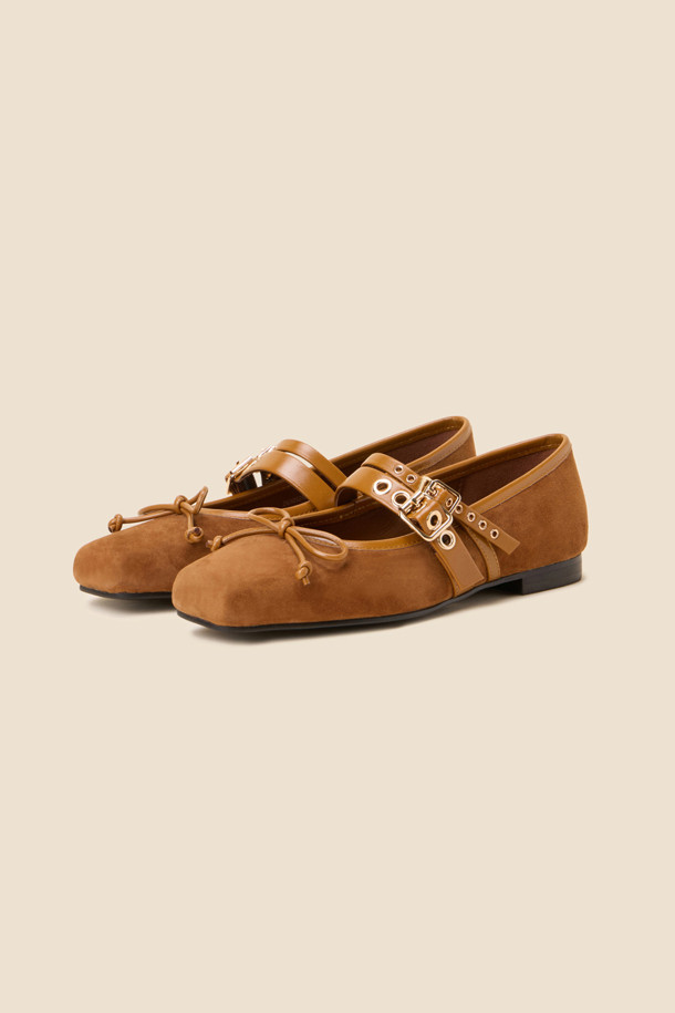 SUECOMMA BONNIE - 플랫 - Ballerina point flats(brown)