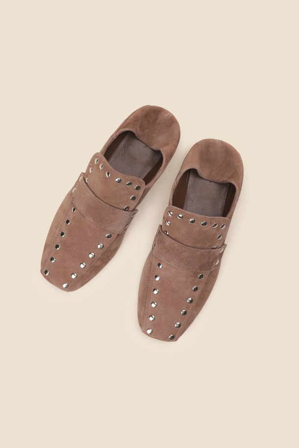 SUECOMMA BONNIE - 로퍼 - 2-way stud loafer(brown)