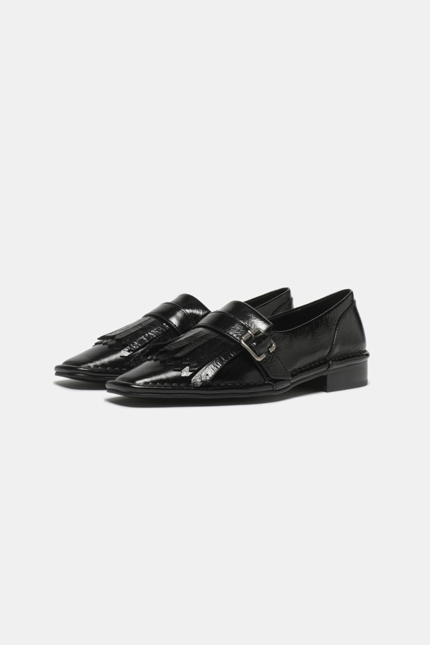 SUECOMMA BONNIE - 플랫 - Fringe loafer(black)