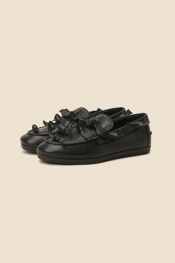 SUECOMMA BONNIE - 플랫 - Frangia loafer(black)