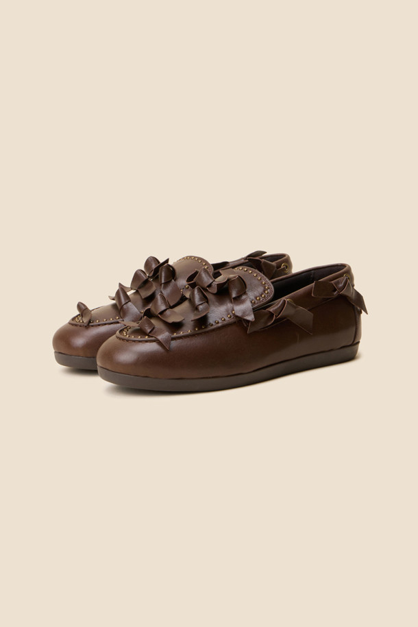 SUECOMMA BONNIE - 플랫 - Frangia loafer(brown)