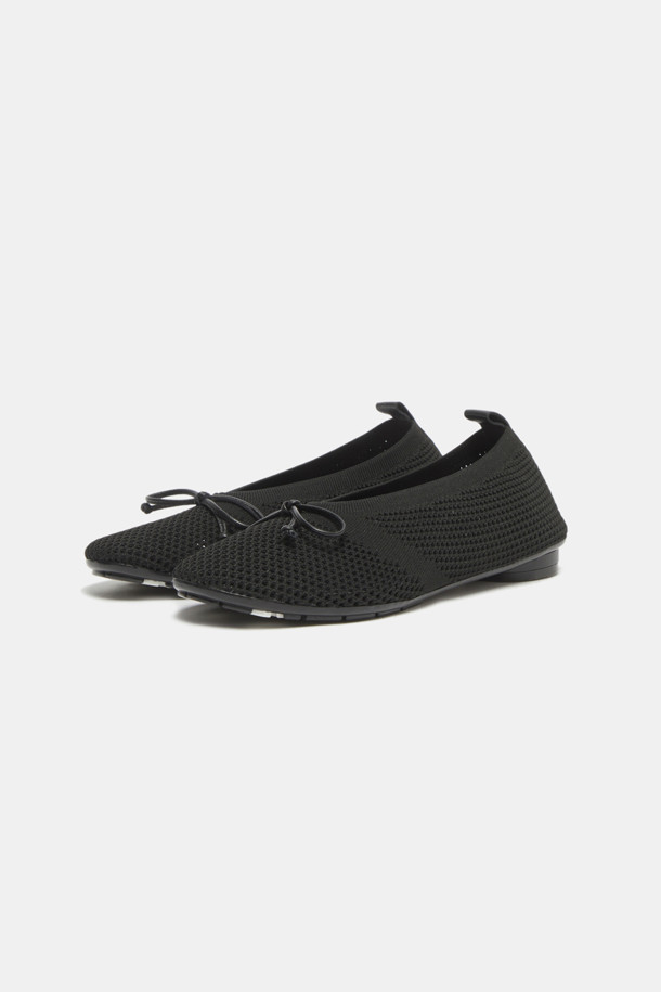 SUECOMMA BONNIE - 플랫 - Knit flat shoes(black)