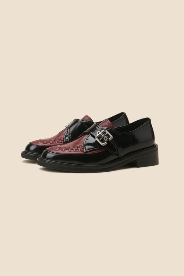 SUECOMMA BONNIE - 로퍼 - Braided buckle loafer(wine)