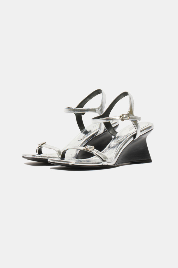 SUECOMMA BONNIE - 샌들 - Slim strap sandal(silver)