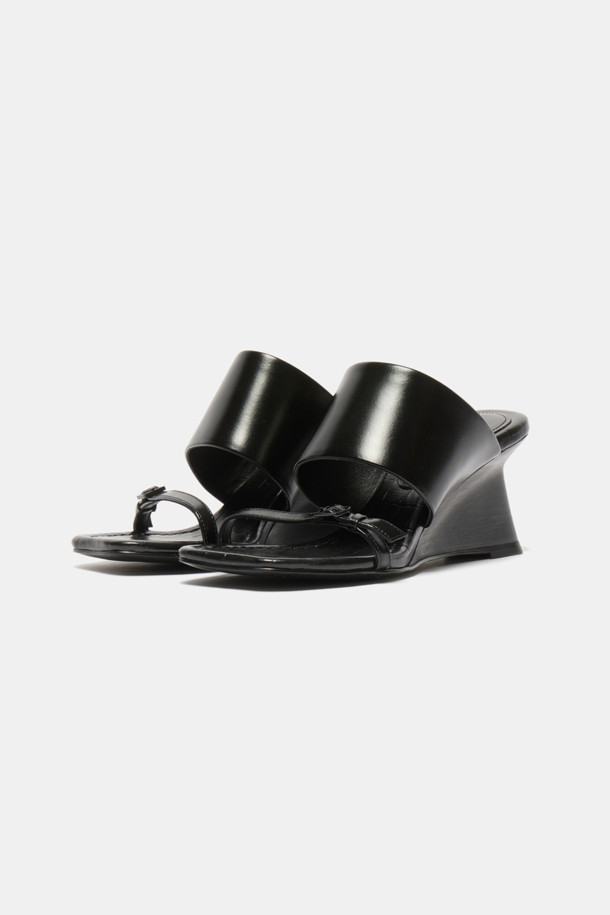SUECOMMA BONNIE - 샌들 - wedge heel mule(black)
