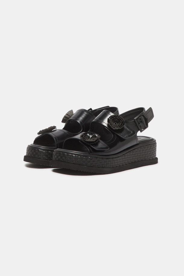 SUECOMMA BONNIE - 샌들 - Cracker sandal(black)