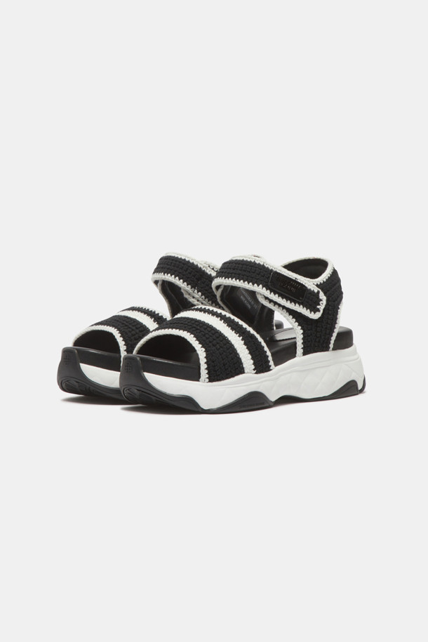 SUECOMMA BONNIE - 샌들 - Weave knit sandal (black)