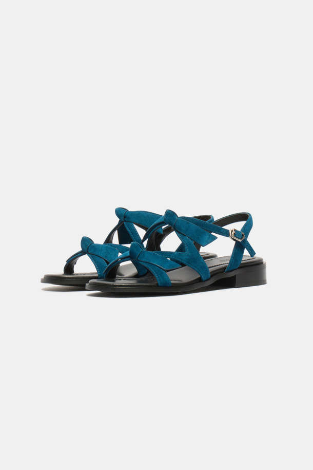 SUECOMMA BONNIE - 샌들 - Frangia ribbon sandal(blue)