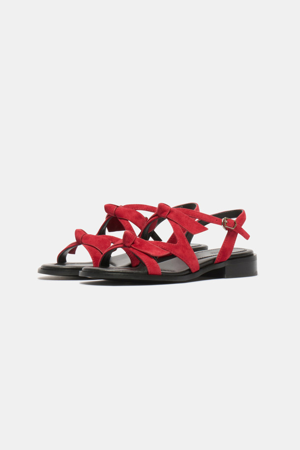 SUECOMMA BONNIE - 샌들 - Frangia ribbon sandal(red)