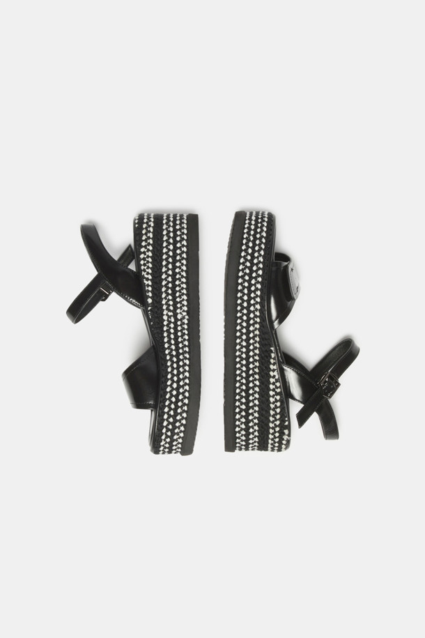 SUECOMMA BONNIE - 샌들 - Weave sandal(black)