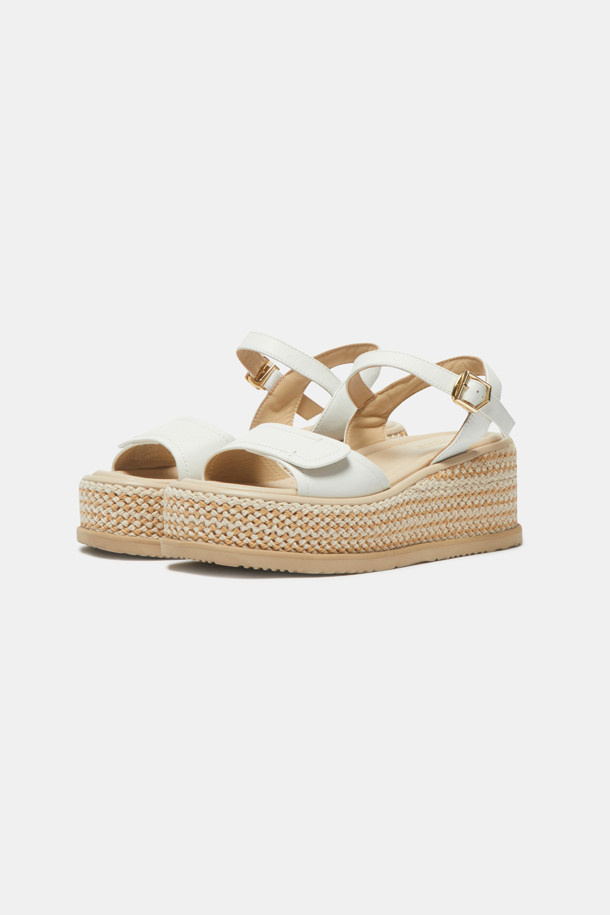 SUECOMMA BONNIE - 샌들 - Weave sandal(ivory)