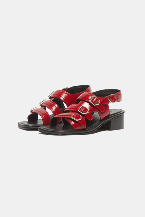 SUECOMMA BONNIE - 샌들 - Strap sandal(red)
