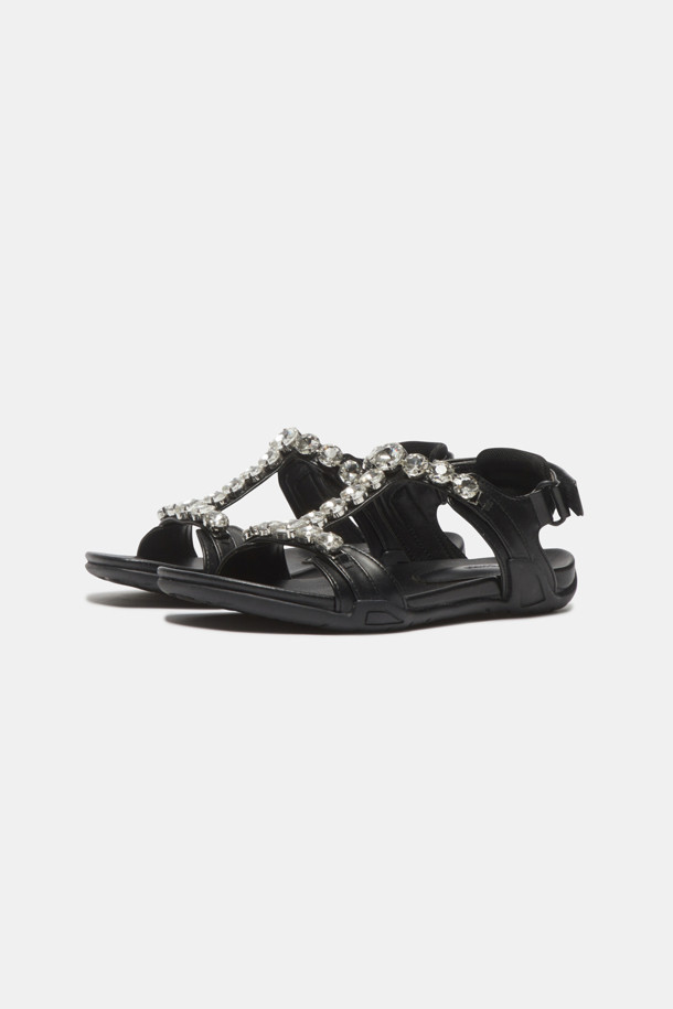 SUECOMMA BONNIE - 샌들 - Jewelry sporty sandal(black)
