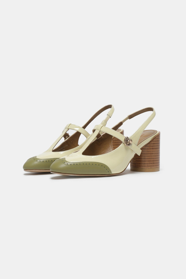 SUECOMMA BONNIE - 샌들 - Cle sling back shoes(khaki)