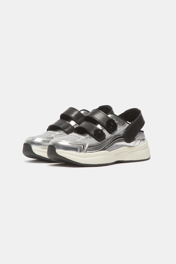 SUECOMMA BONNIE - 스니커즈 - Flower strap sandal sneakers(silver)