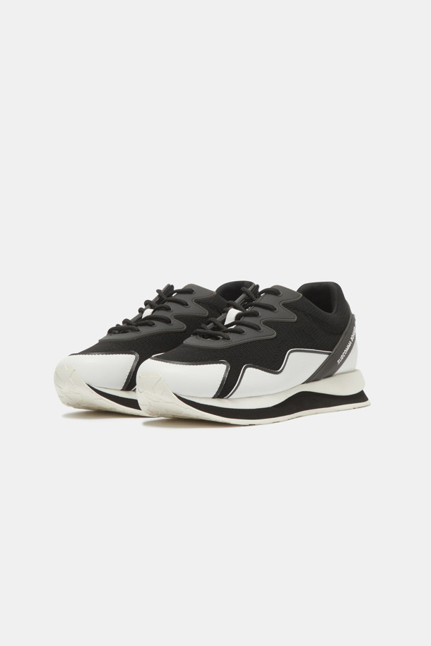 SUECOMMA BONNIE - 스니커즈 - Knit patch sneakers(black)