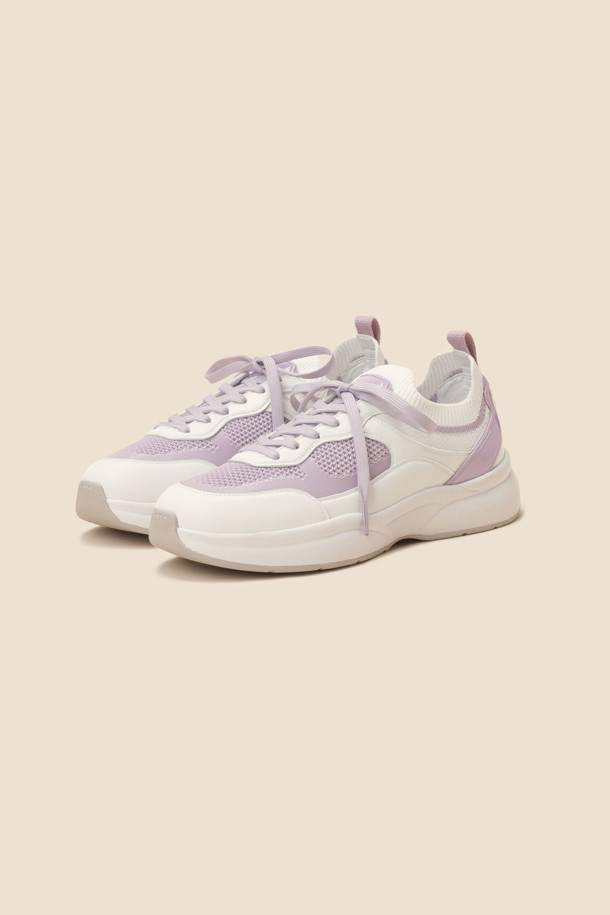 SUECOMMA BONNIE - 스니커즈 - Kint combi sneakers(purple)